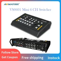 Avmatrix VS0601 Mini 6 Channel SDI/HDMI Multi-format With T-Bar Live Streaming Video Switcher For DSLR Camera