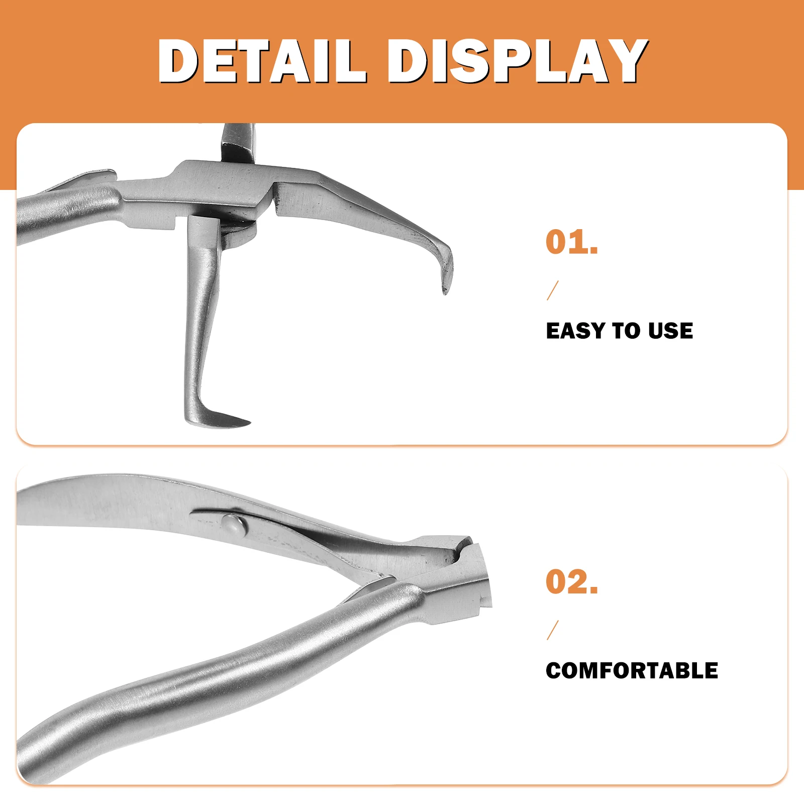 

Stainless Steel Hair Extension Pliers Angled Tip Tools Salon Use Compact Needle Nose Pliers Fine Tip Design Hair Styling Tool