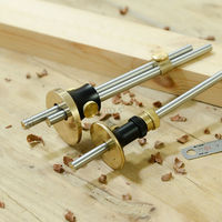 Metal Fine Tuning Wheel Marking Gauge European Style Marking Scriber Carpentry Parallel Line Drawing Mortise Wood Scribe Tool