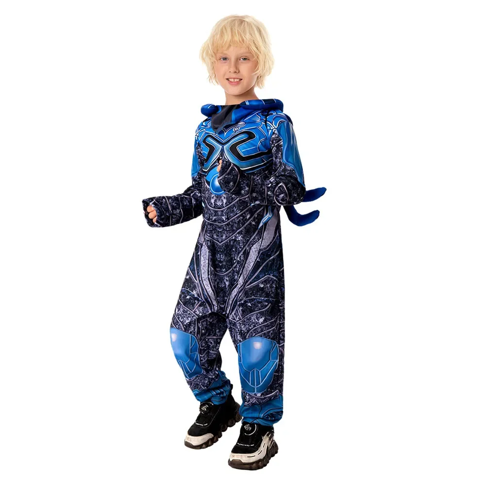 Azul Cosplay escarabajo fantasía niños monos traje niños disfraz juego de rol disfraz niños Halloween carnaval fiesta fantasía traje