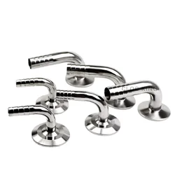 SS304 Mangueira Sanitária Barb Encaixe De Tubulação, Tri Clamp Virule, 12,7mm, 14mm, 16mm, 19mm, 25mm, 32mm, 38mm, 45mm, 51mm, 1.5 