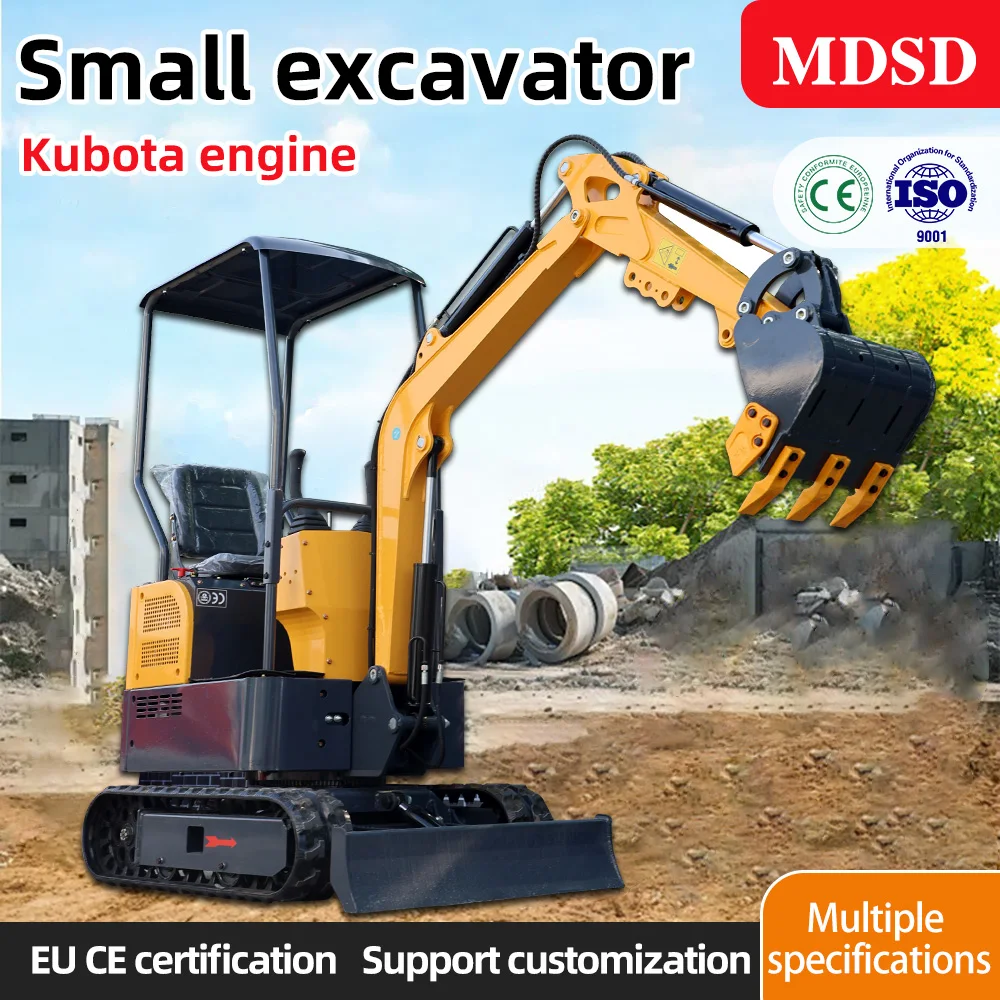 

Высококачественный мини-экскаватор 1,5 тонны с насадками Euro 5 EPA, экскаватор с двигателем Yanmar/Kubota, компактный гидравлический мини-экскаватор