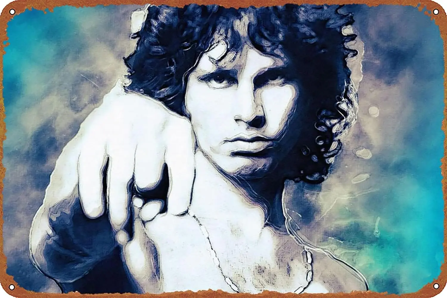 Jim Morrison Music Poster Metal Tin Sign Retro Wall Signs for Home Cafe Bar Pub Wall Decor 8x12 inch