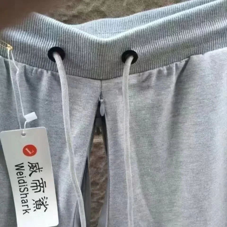 

Autumn Winter Invisible Zipper Open Crotch Men's Pencil Pants Plus Size Cotton Pants Trousers Men Shorts
