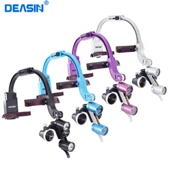 Dental LED Headlight Binocular Loupes Deasin 2.5X/3.5X Headband Ajustable 5W Dentist Surgical Headlamp Dentistry Magnifier