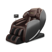 Warehouse in USA Real Relax Brown 2024 full body zero gravity electric SL Track Shiatsu Body Scan Foot Roller Massage Chair