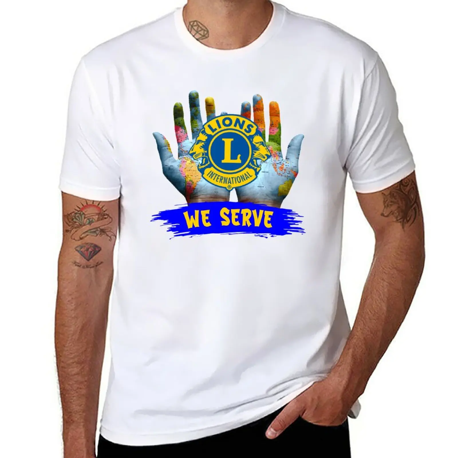 lions club international T-Shirt plus sizes cute tops graphics mens funny t shirts