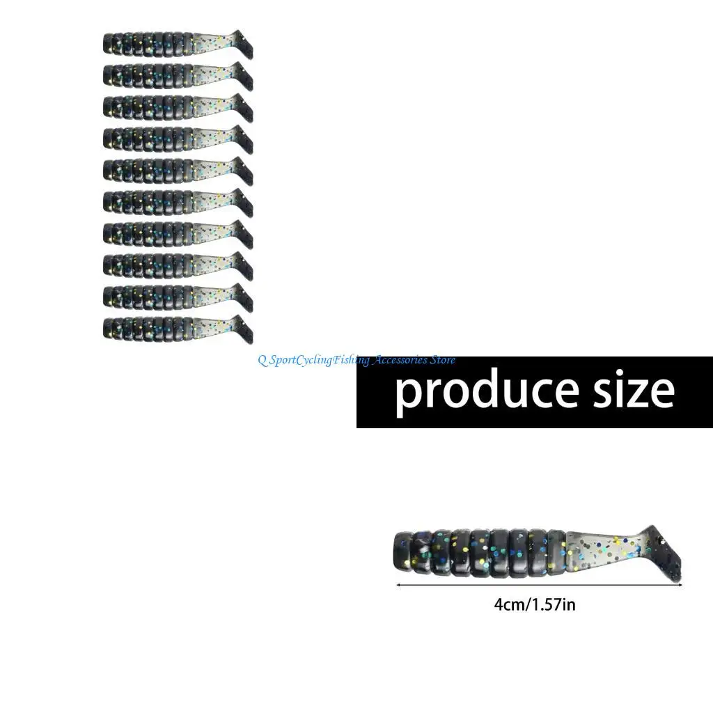 

Artificial Worm Baits Paddle Tail Swimbaits Fishing Lure for Trout T Tail Baits