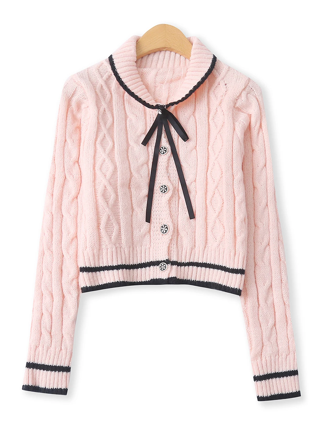 

Розовый облегающий длинный кардиган Sve ort, женский модный свитер с узлом для колледжа, осеннее новое поступление, универсальный 8630