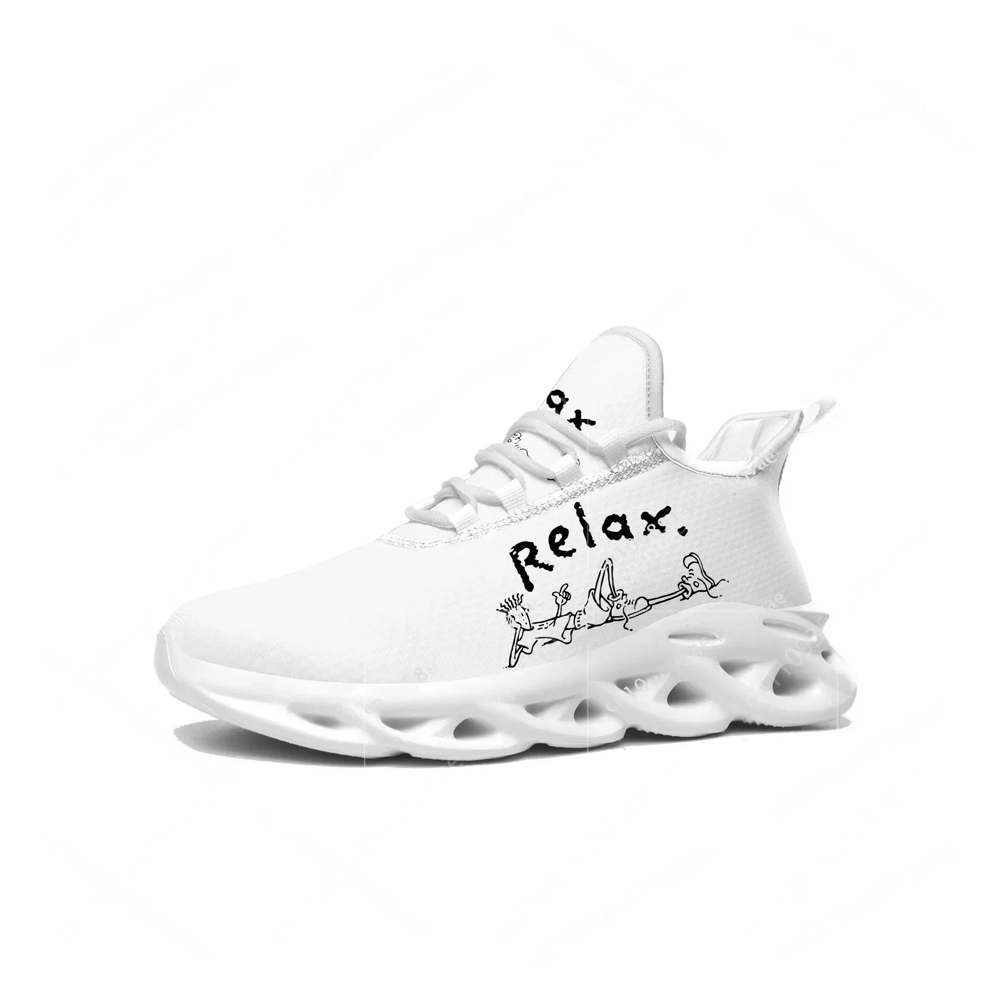

Fido Dido Flats Sneakers Mens Womens Sports Running Shoes High Quality DIY Sneaker Lace Up Mesh Footwear Tailor-made Shoe White