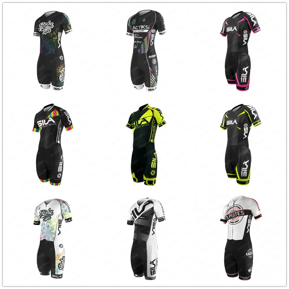 Silasport Sport Cycling Jersey uomo Triathlon abbigliamento Skinsuit Ropa Ciclismo Bike Outdoor Cycling tuta Monkey Skating Suit 2