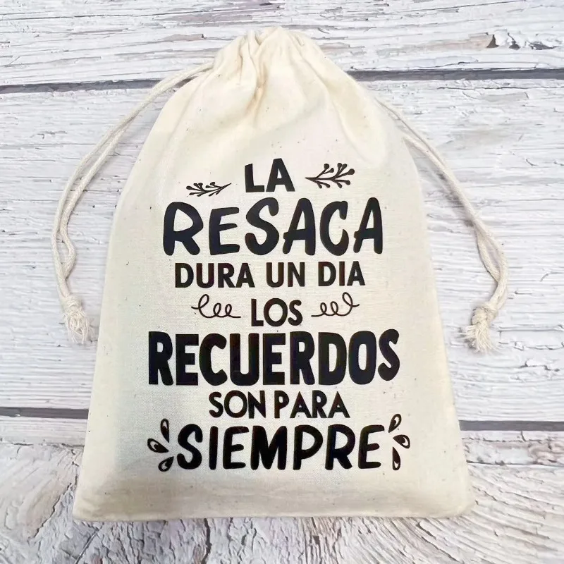 

10pcs Christmas Party Wake Up Bags Party Gift Bags Wedding Hangover bag Storage Cotton Bags To the wedding guests Recovery Kit