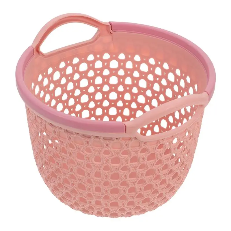 

Laundry Basket Sundries Rustic Woven Storage Bins with Lids Toy Pp Shopping Garbage Can