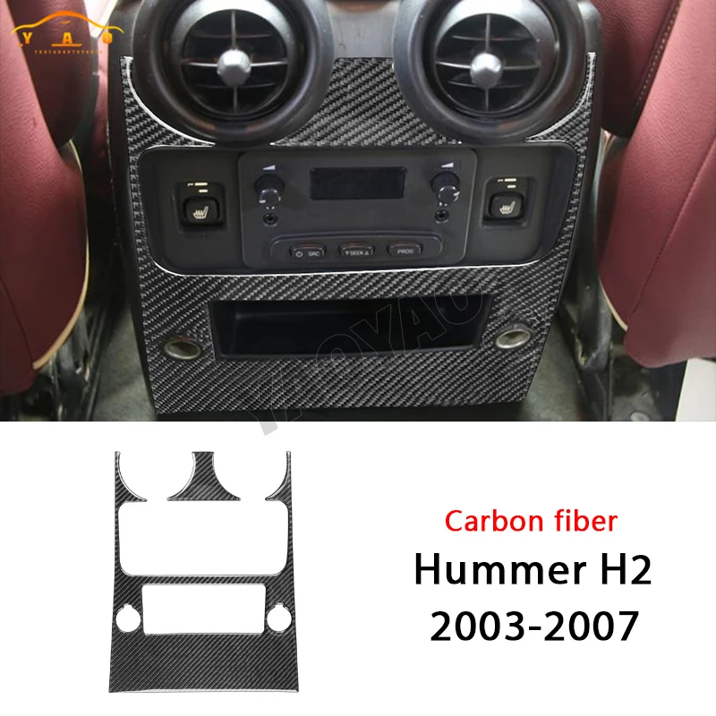 

Car Sticker For Hummer H2 2003 2004 2005 2006 2007 Carbon Fiber Car Rear Air Conditioner Switch Pandel Accessories