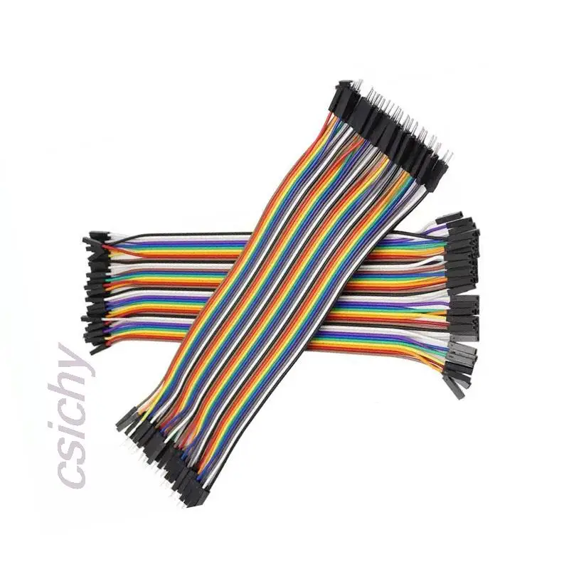 1lot=40pcs 10cm 2.54mm 1pin 1p male to male jumper wire Dupont cable for