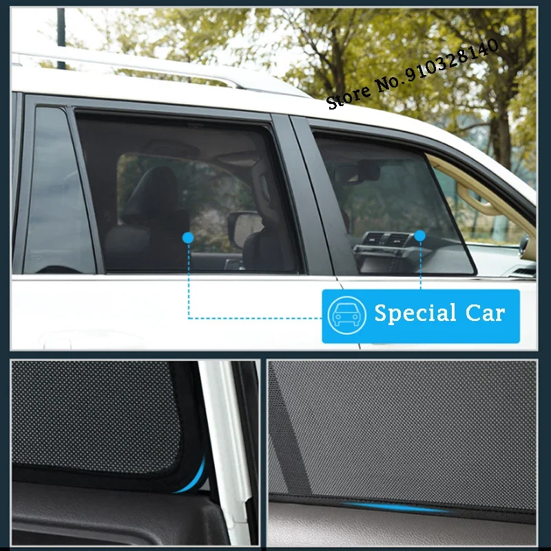 For Hongqi HS5 2019-2025 Car Door UV Protection Curtain Sun Visor Mesh Shield Side Window Sun Block Sun Shade Accessories