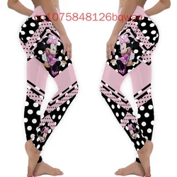 Moda topolino Leggings da donna pantaloni sportivi da donna pantaloni da palestra topolino pantaloni Casual femminili Cartoon Disney