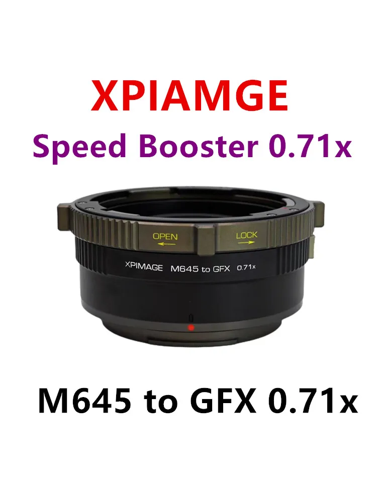 

XPimage Speed Booster 0.71x Adapter for Focal Reducer Optics Adapter Put Mamiya 645 Lens to FUJI GFX 100S 50SII 50R