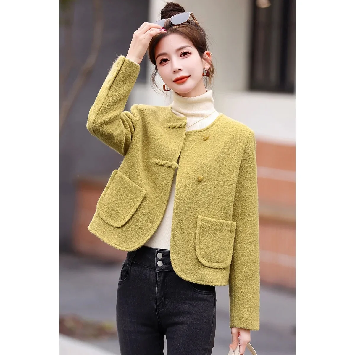 معطف نسائي مبطن من Ele ort Jaet لخريف 2025 فريد من نوعه معطف نسائي مميز بملمس صغير Fraance Sle #3