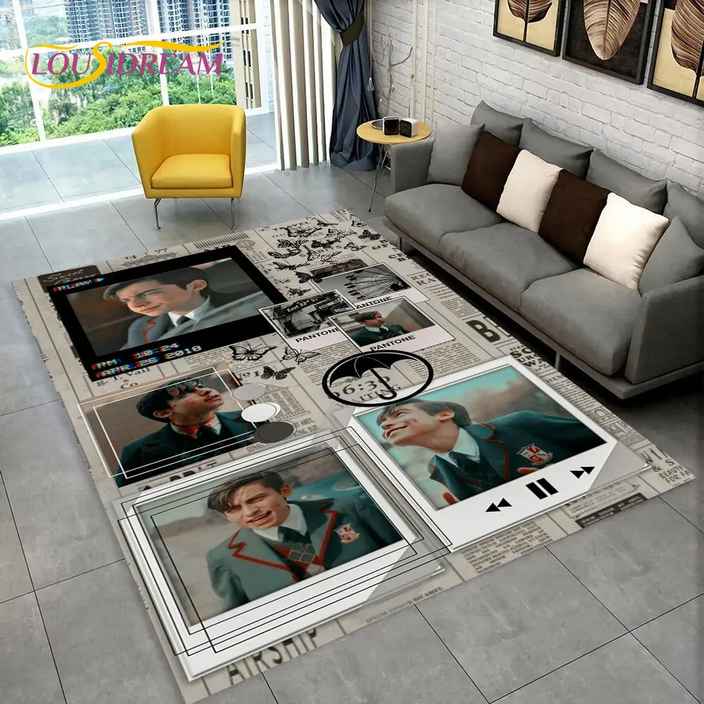 The Umbrella Academy TV Movie Area tappeto, tappeto per la casa soggiorno camera da letto divano zerbino Decor,kid play tappetino antiscivolo 3D