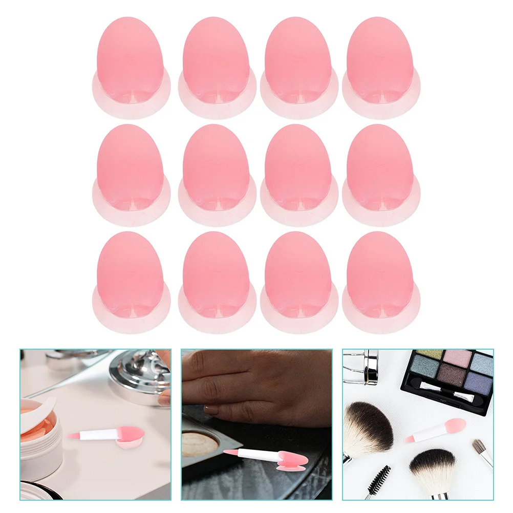 

8pcs Lip Covers Silicone Makeup Brush Protectors Portable Dustproof Waterproof Reusable Organizers Lip Brush Caps