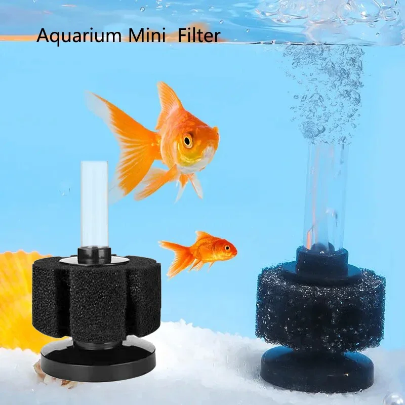 

Mini Aquarium Sponge Fish Tank Shrimp Pond Air Pump Biochemical Sponge Filter Aquarium Filtration Filter BioSponge Filter