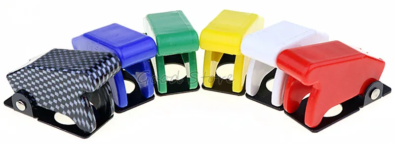 1PCS Auto Car Boat Truck Illuminated Led Toggle Switch\'s Safety Aircraft Flip Up Cover Guard Red Blue Green Yellow White