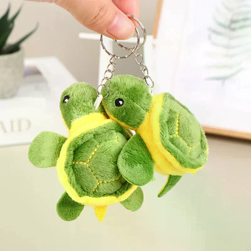 Cartoon Doll Plush Keychain Toy Pendant Bag Gift Cute Turtle 10cm Children's High Quality Durable Material Easy to Use