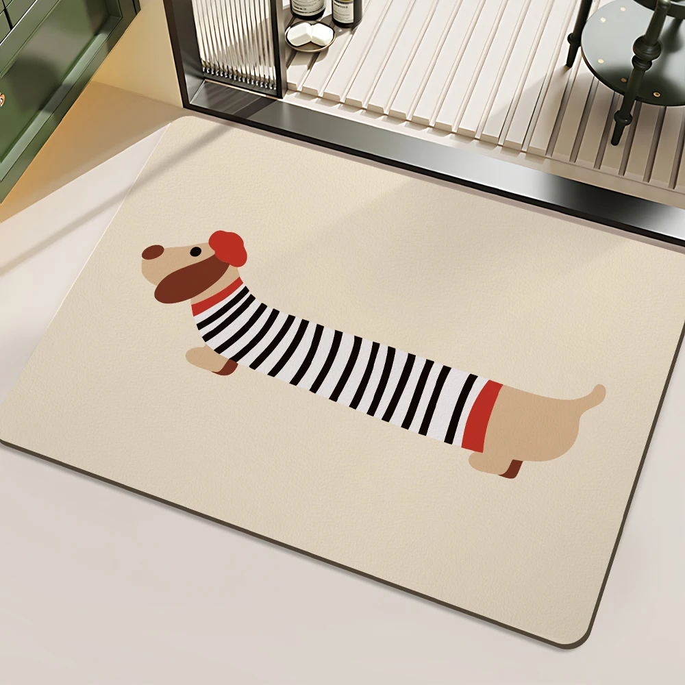 

Cute Dog Bathroom Mat Diatomaceous Earth Mat Floor Mat Door Front Mat Decoration Home Bathroom Floor Mat