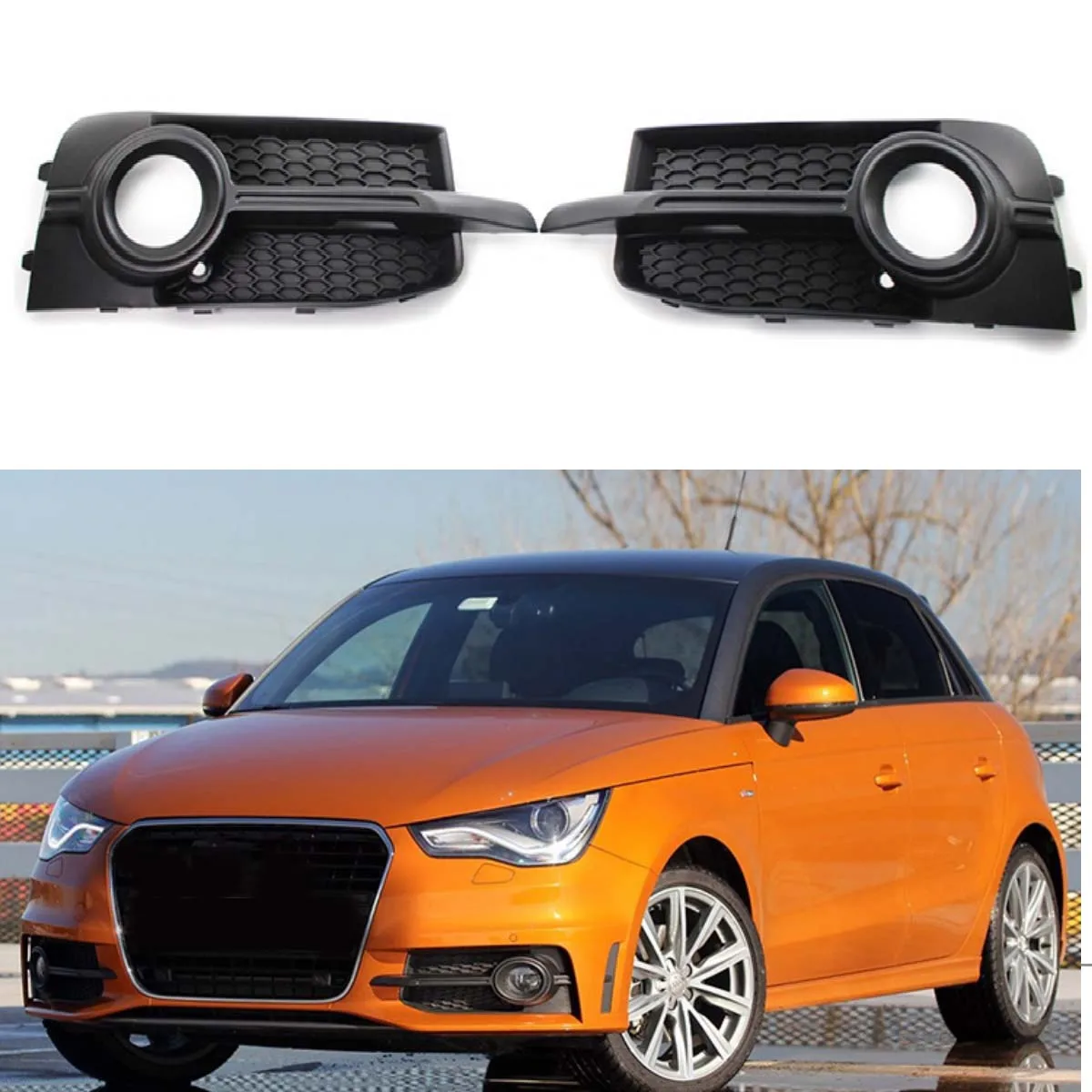 

8X sport Foglight frame Fog lamp Grille Cover for Audi A1 2011 2012 2013 2014