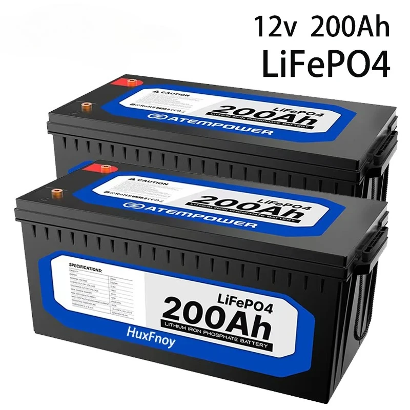 

12V 200ah Lifepo4 Batterij Pakket Lithium Ijzer Fosfaat Batterijen Ingebouwde Bms Voor Zonne-Boot Geen Belasting