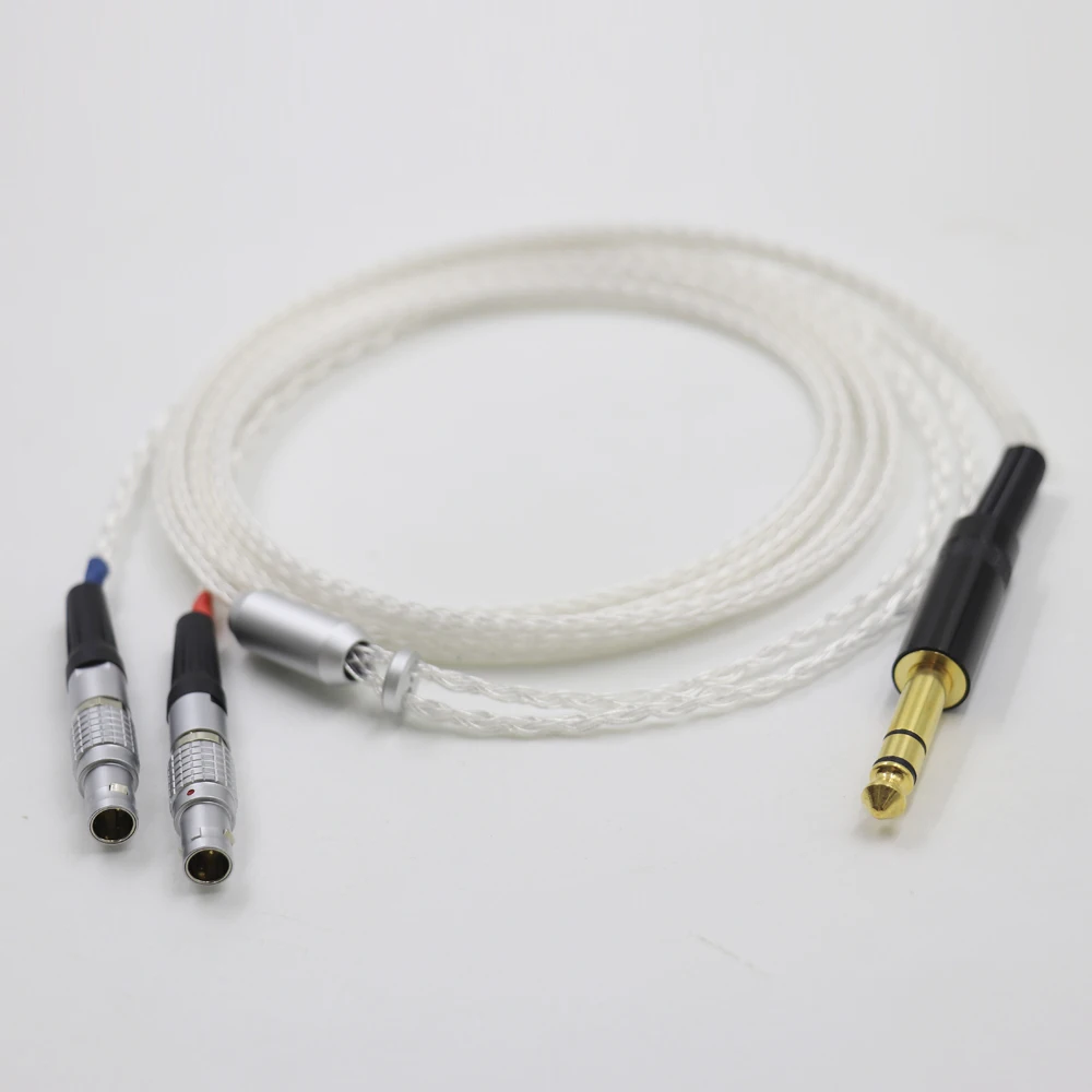 純銀製の高品質コード,フォーカルヘッドホン用のアップグレードケーブル,16コア