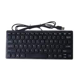 Wired Keyboard with Multimedia Compact Lightweight Mini Wired Keyboard with 78 for Laptop Desktop Computers Ergonomic for Easy