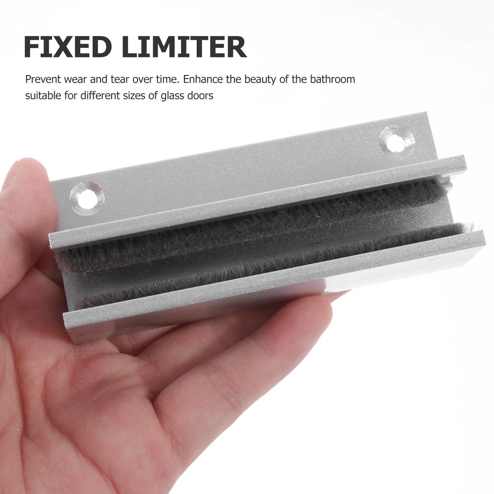 

Adjustable Sliding Glass Door Bottom Guide Zinc Alloy Rust Resistant Anti Vibration Wear Resistant Protective Padding