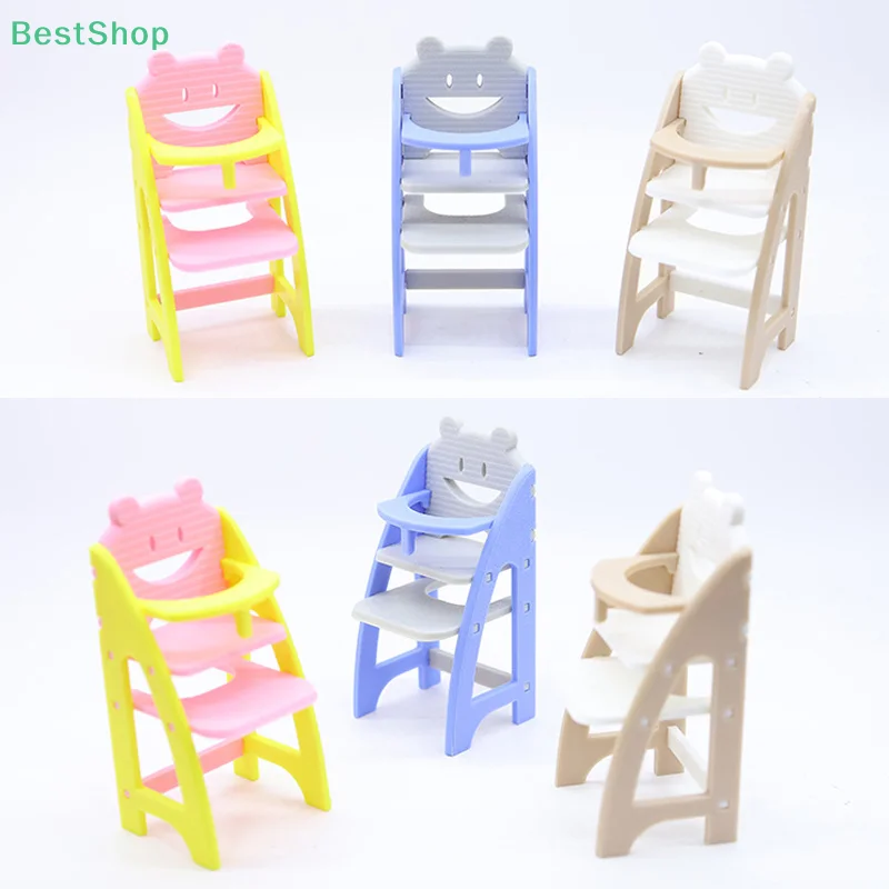 ❤️ 1:12 Puppenhaus Miniatur Möbel Modelle, Baby Hochstuhl Modelle, Puppenhaus Realistische Accessoires