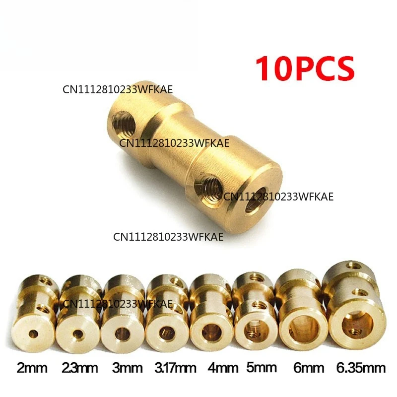 10PCS D9*L20 2mm/2.3mm/3mm/3.17mm/4mm/5mm/6mm Brass Flexible Motor Shaft Coupling Coupler Motor Transmission Connector