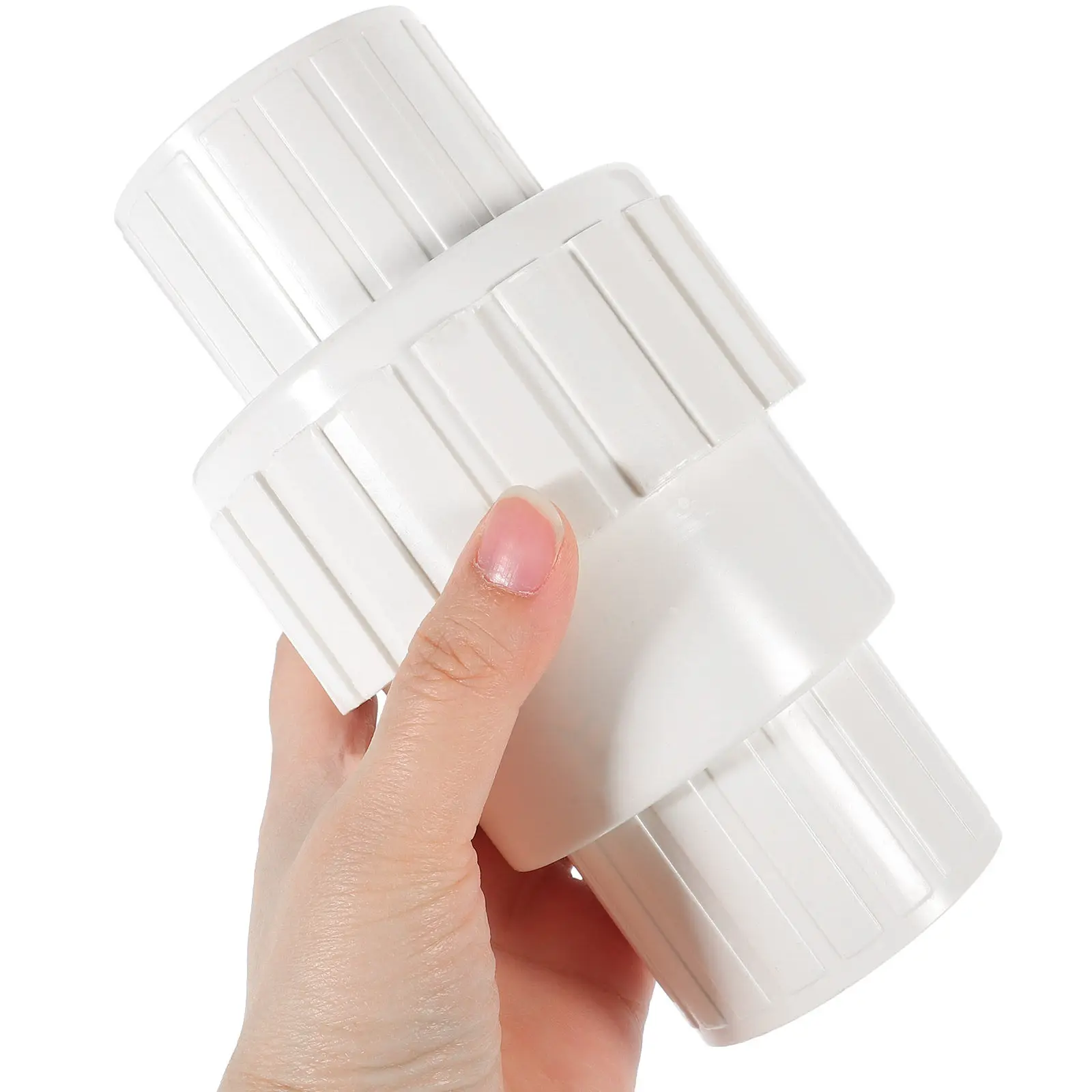 PVC Non Return Check Valve Water Pipe Inline Backflow Preventer Plumbing Fitting Accessory