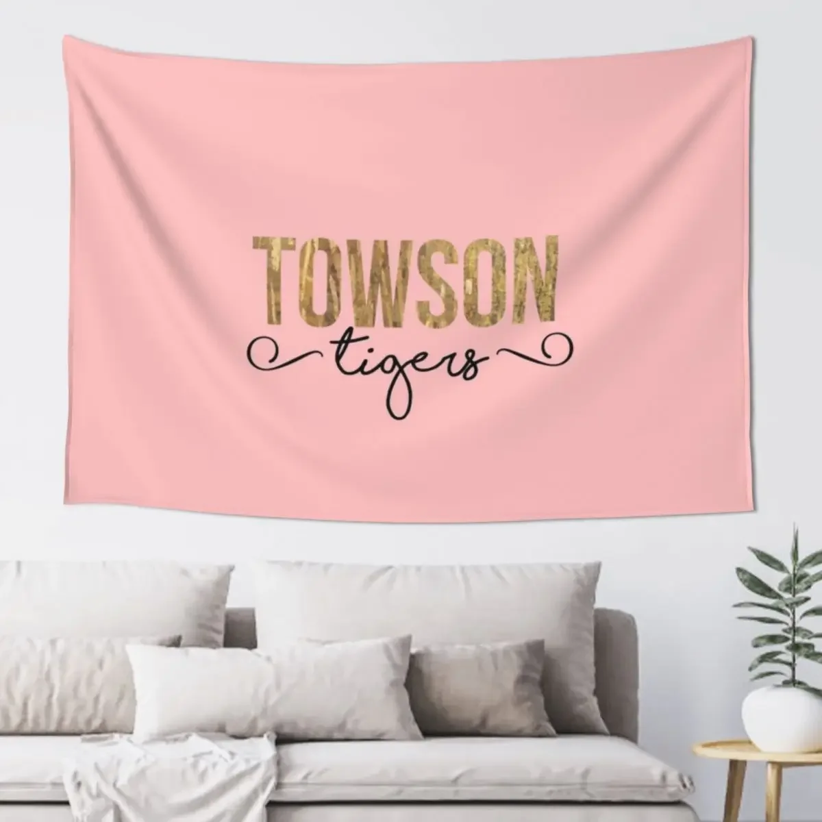 

Towson University Tigers Tapestry Wall Hanging Decor Custom Home Decoration Accessories Luxury Living Room Decoration Tapestry