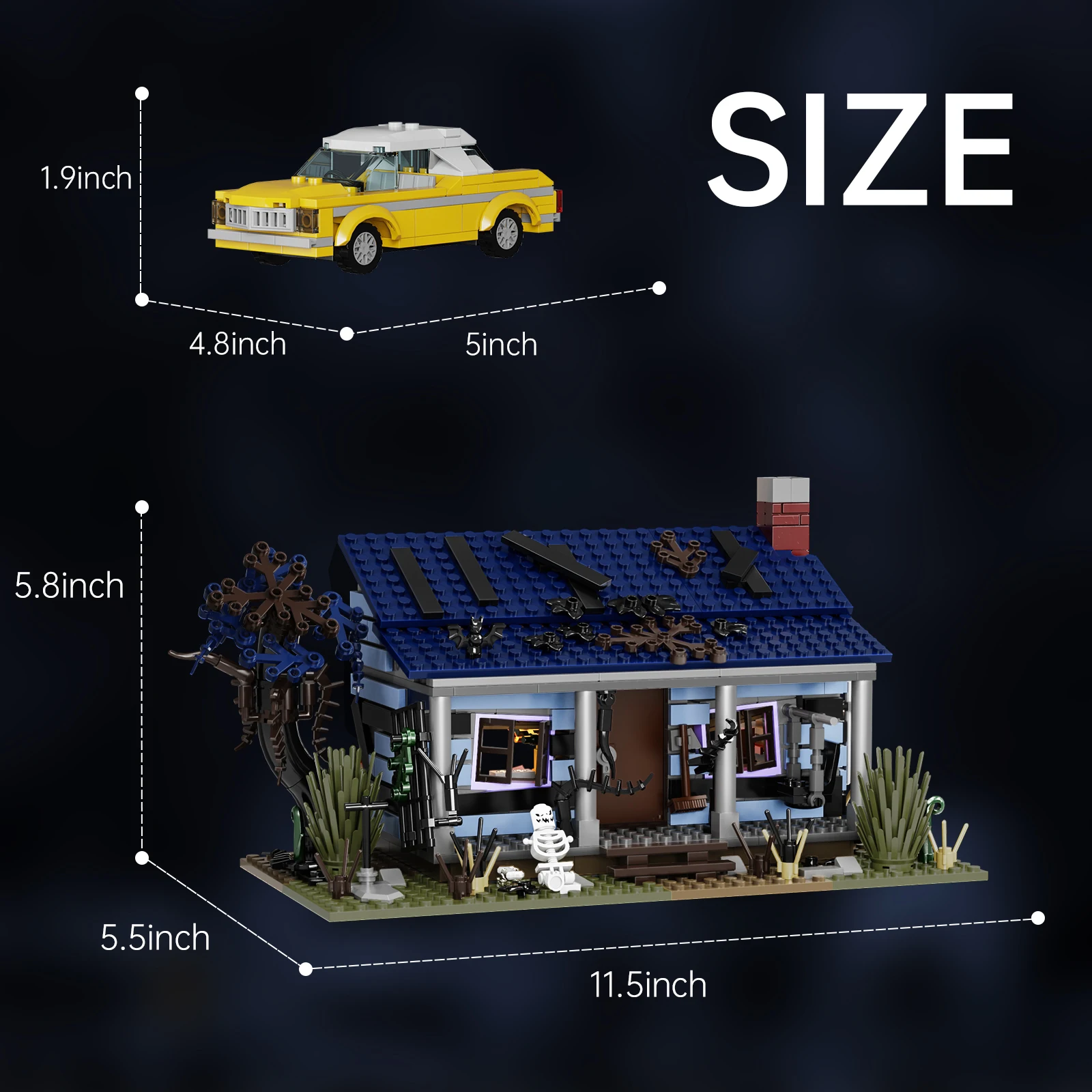 Evil Dead Haunted House Building Blocks Set  Scary Palace Horror Decor Architecture Model Kit Halloween Gift for Kids Boy Girl