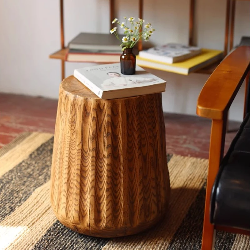 

Приставной столик из искусственного дерева, минималистичный торцевой столик, художественный современный журнальный столик для гостиной, многофункциональные прикроватные табуретки