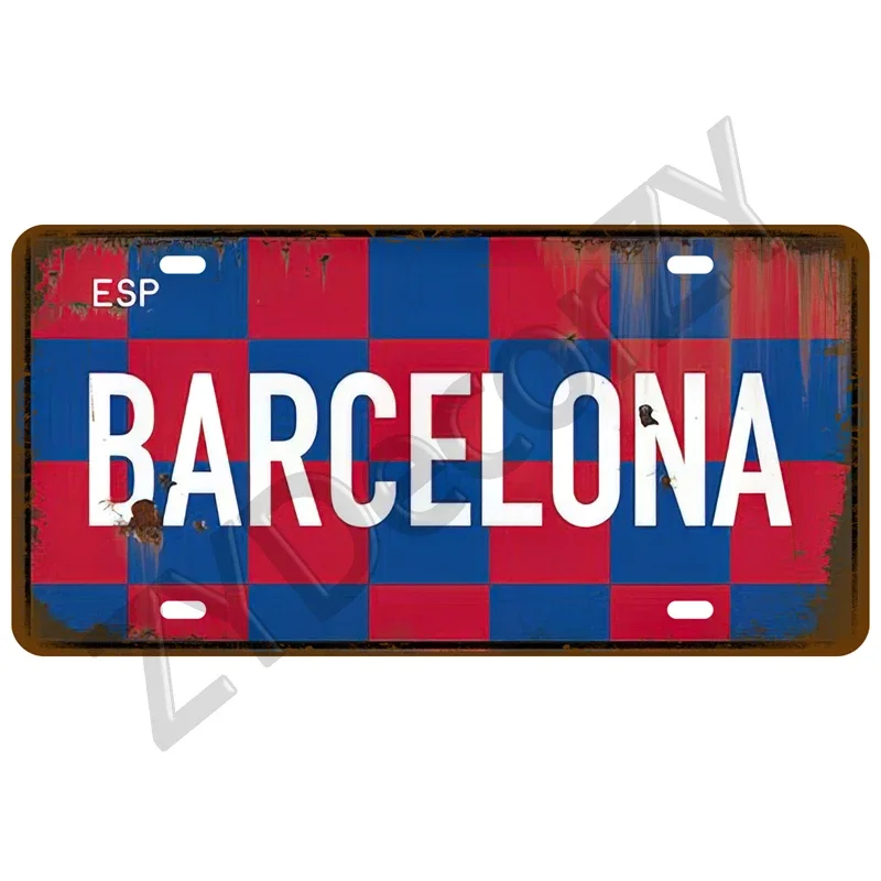 License Plate City State Tin Sign Artisian Tin Plaque Home Wall Decor Garage Bar Pub Club Cafe Kitchen Landmark Metal Sign Art