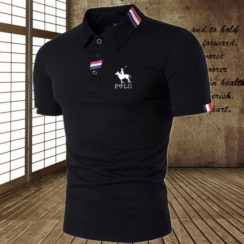 2025 Spring Men's Sports and Leisure Short sleeved Polo Shirt