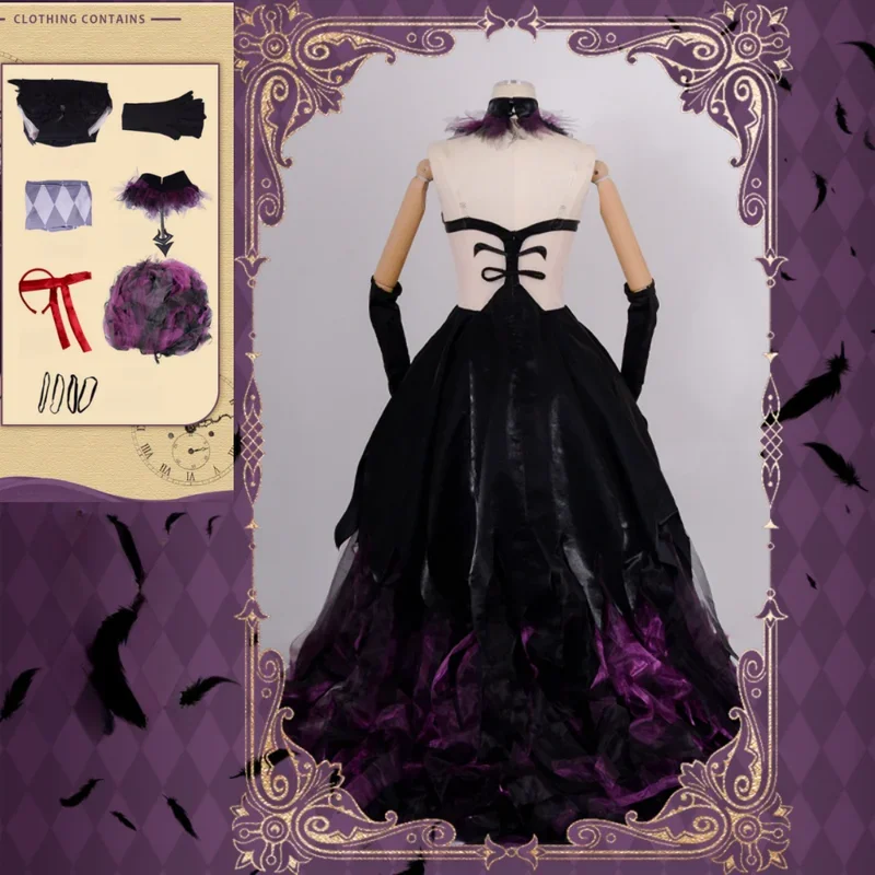 Akemi Homura Cosplay Teufel Akemi Homura Frauen lila Kleid Outfits Anime Puella Magi Madoka Magica Akemi Homura Halloween Anzüge