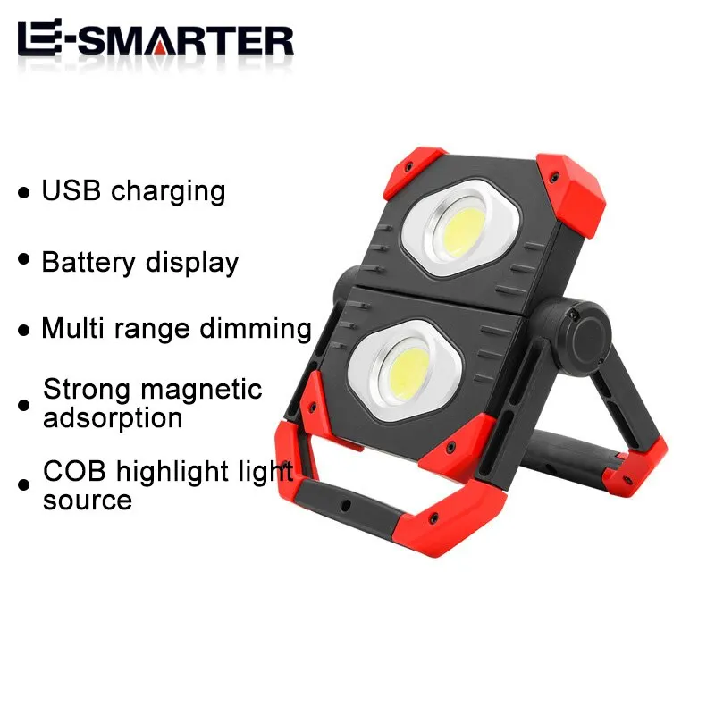 Magnetic COB Portable Lanterns Foldable Vertical Auto Repair Work Lights Car Camping Fishing Waterproof Torch Lamp Floodlight