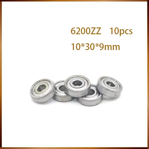 

2018 Rushed Promotion Aluminium Thrust Bearing 6200zz 2 Metal Shields Deep Groove Ball Bearing 10mm X 30mm 9mm