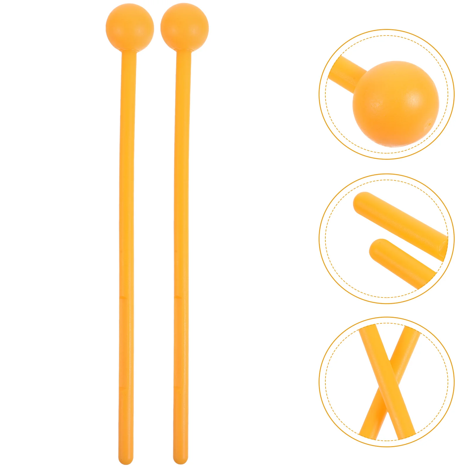 2 Pcs Carillon Hammer Xylophone Percussion Stick Music Instrument Mallets Drumstick Tongue Sticks Abs Beginner Child