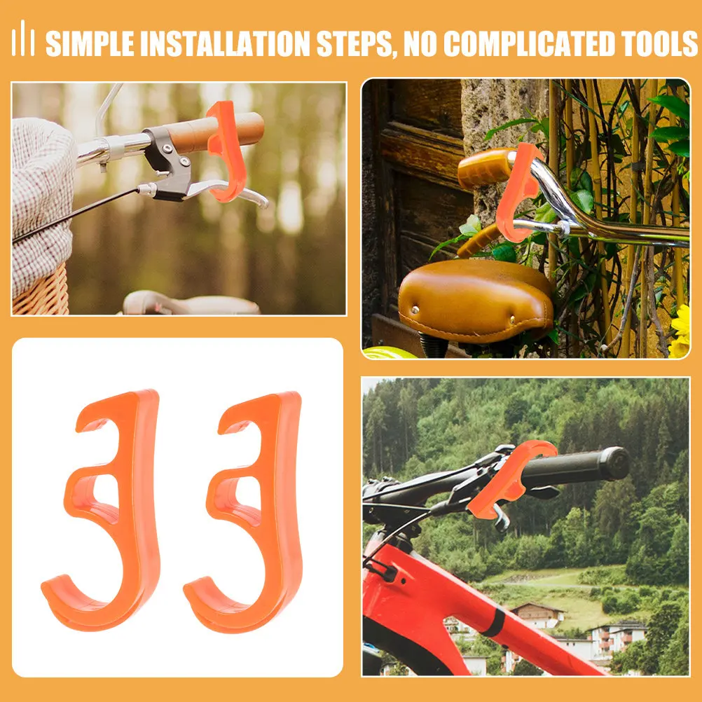 

2Pcs Bike Brake Lever Hook Sturdy Plastic Handlebar Lock for Mountain Bike Motorbike Safety Parking Secure Brake Hold Convenient