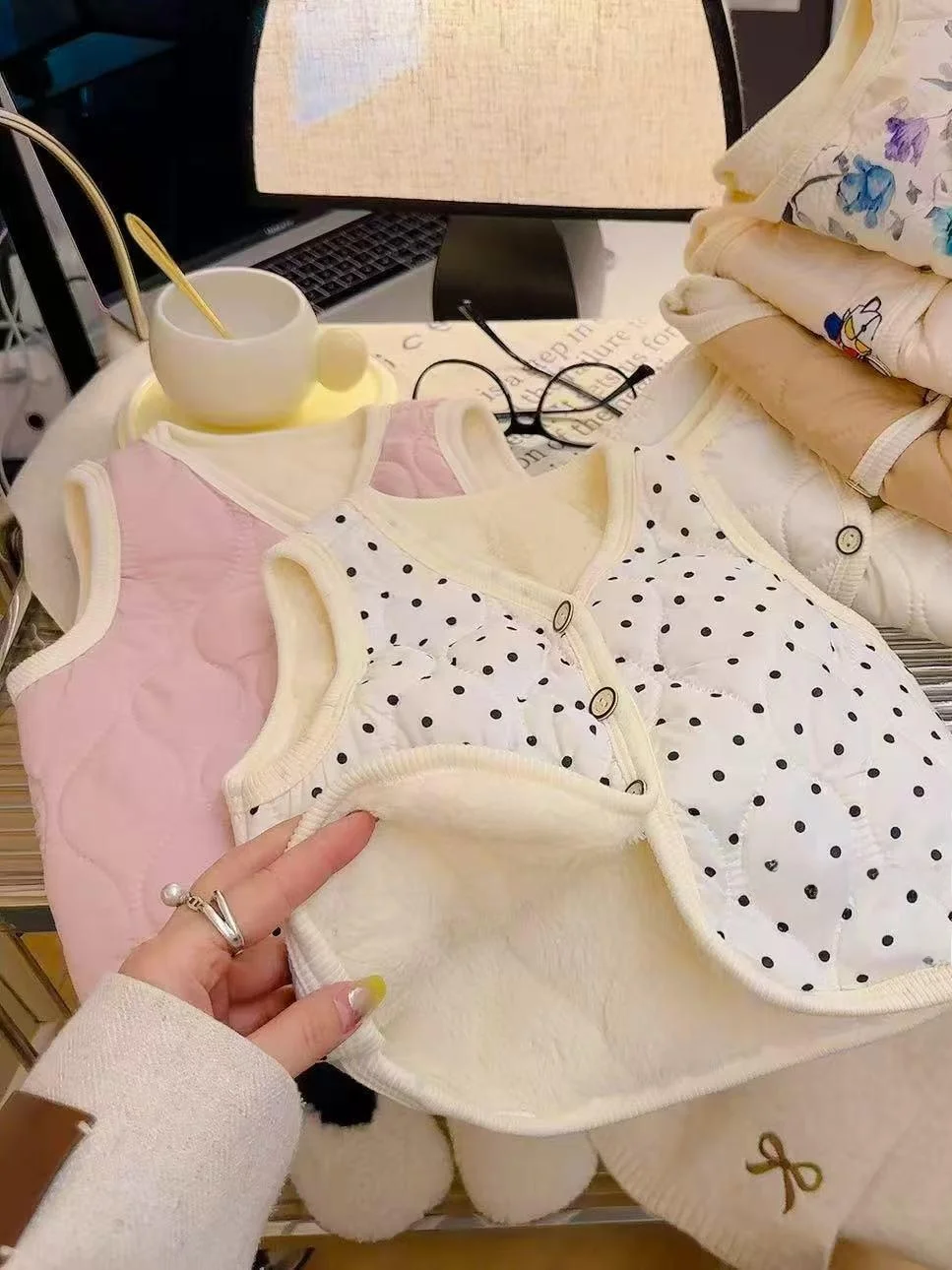 

Thiened Fce Кардиган для маленьких девочек, теплый, уютный, модный, длинный све, круглый пуловер Ne, шелковый топ на осень-зиму