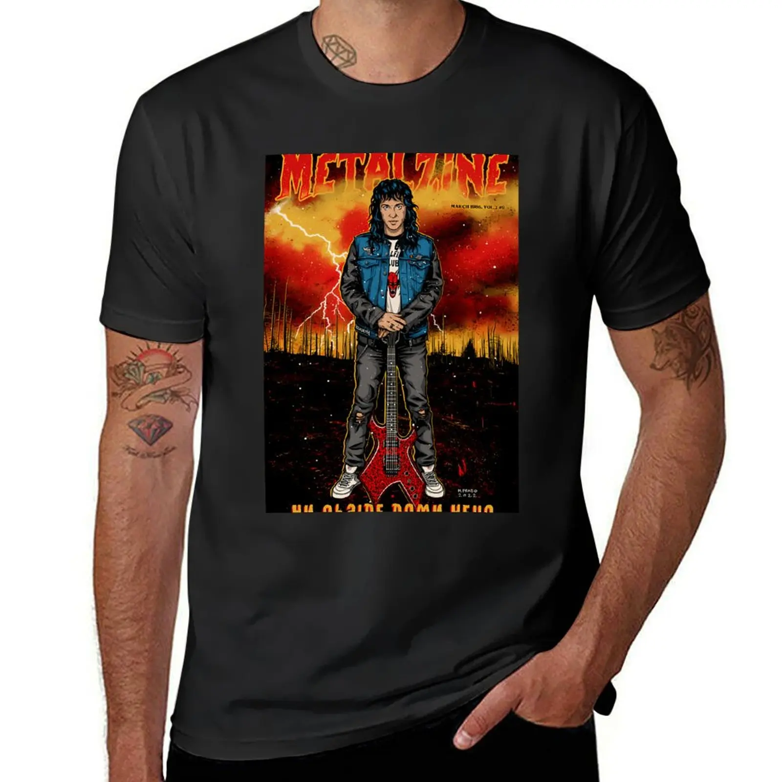 Eddie the Banished - Eddie Electric Guitar T-Shirt sports fans plus size tops hippie clothes t shirts for men