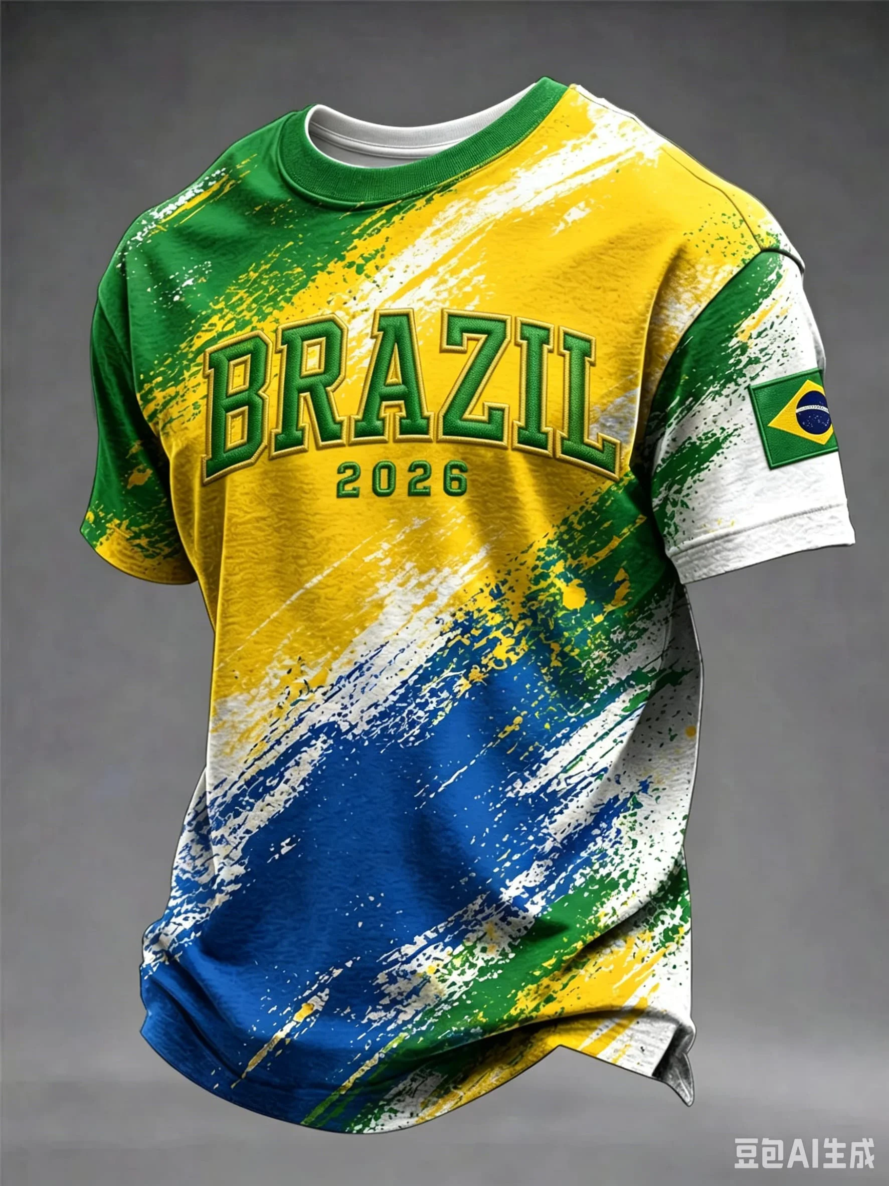 Brasilien Erlöser Christus Muster T-Shirt für Herren Kindergrößen Fußballtrikot T-Shirt Retro Team Fan Freizeitkleidung Fußballtrikot – Detail 6